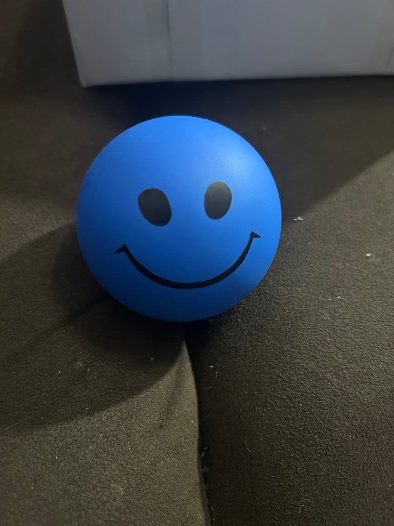 image for Blue squidgy stress ball. Spongy soft ball. New. 