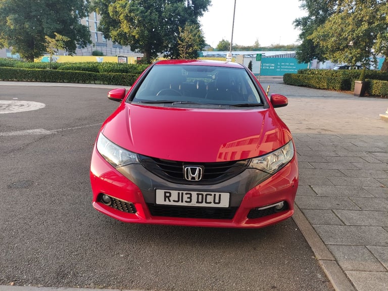 HONDA CIVIC I-VTEC EX 2013 AUTOMATIC Hatchback 5 Door RED PETROL 1798 cc Bargain @£6190