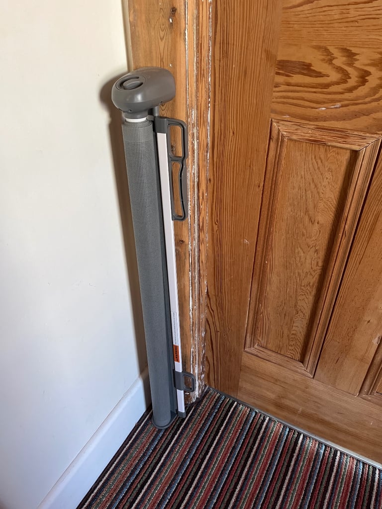 Retractable pet door gate