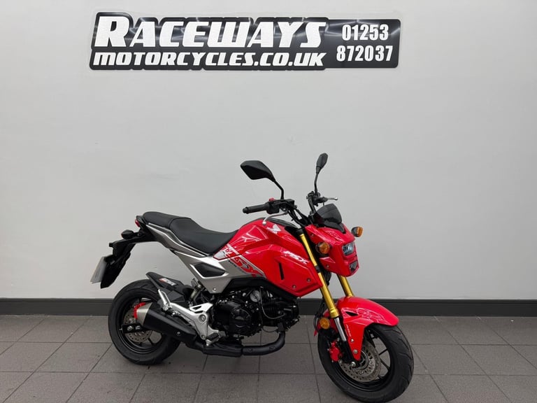 HONDA MSX 125 GROM RED, 2021 70REG ONLY 4,884 MILES 125CC USED MOTORBIKE