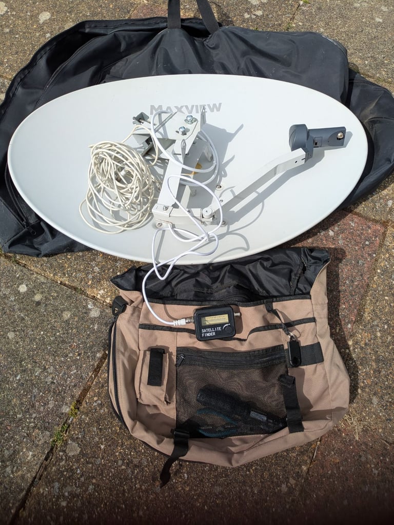 Satellite dish and tripod