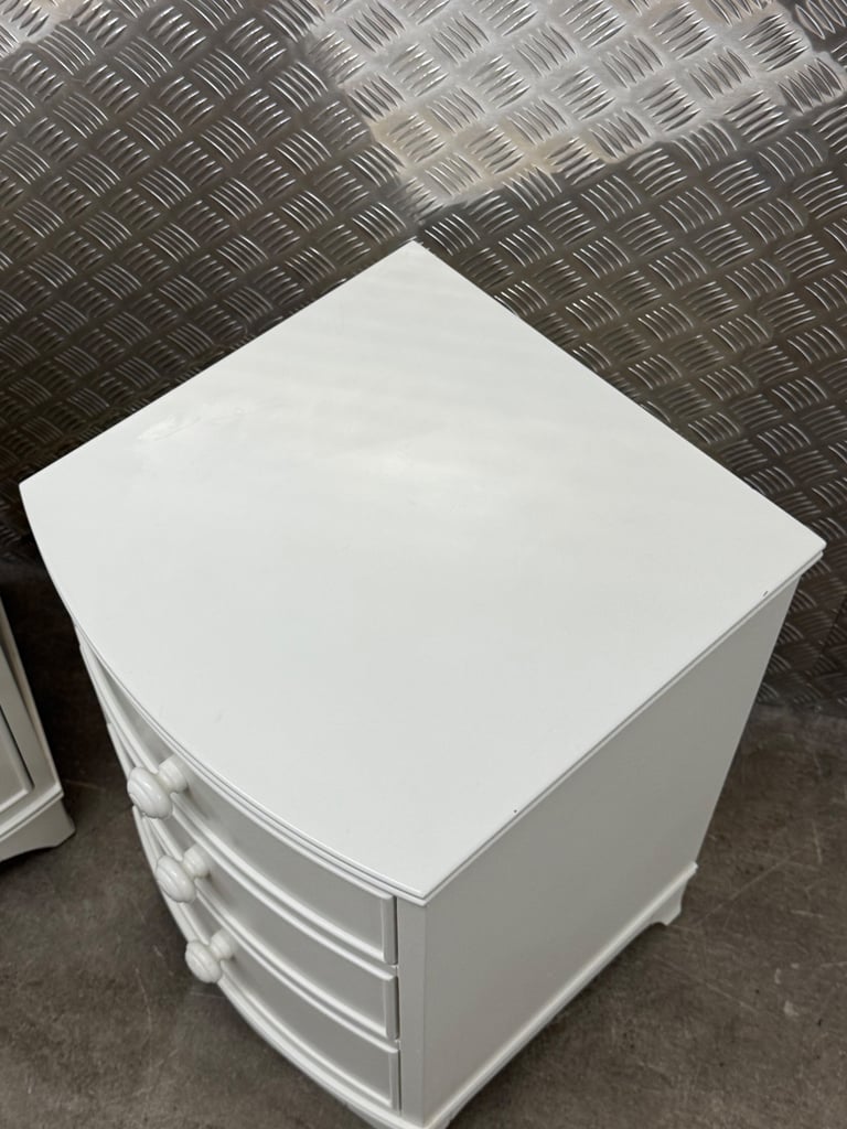 Laura Ashley Broughton pair of bedside tables white 