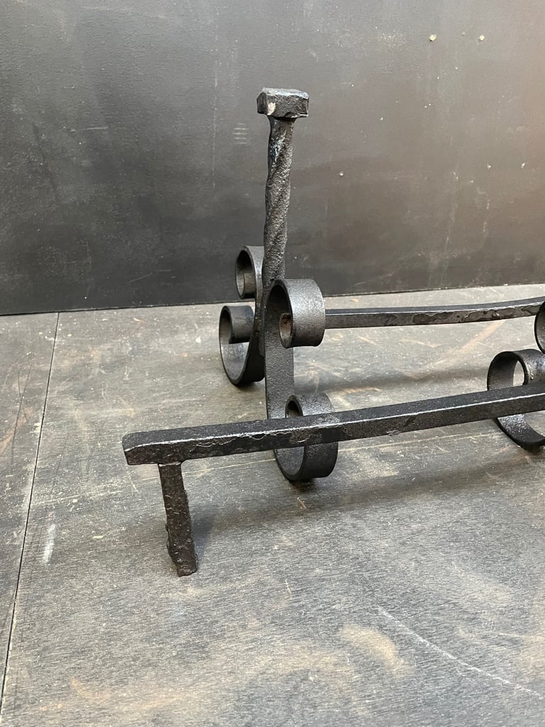 Pair of Barley Twist Iron Fire Dogs, Only £10