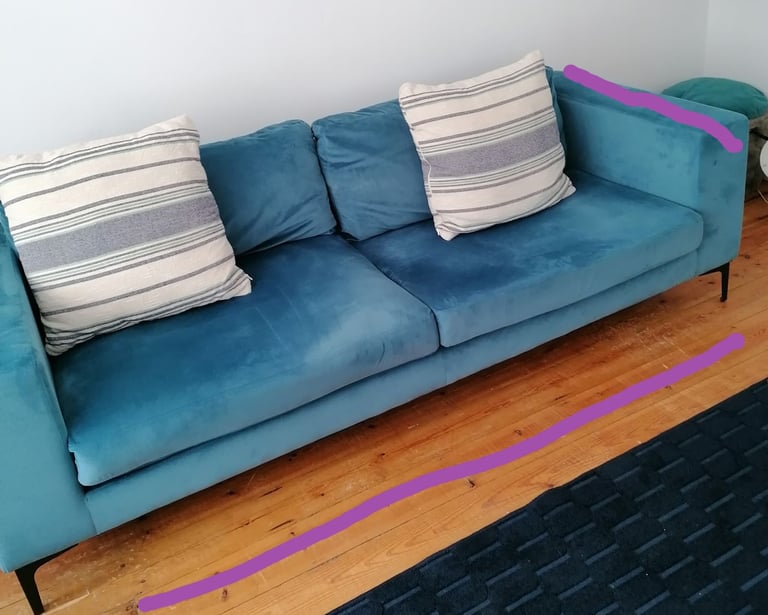 image for Blue Velvet Sofa