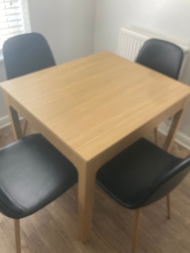 image for dining table and four chairs