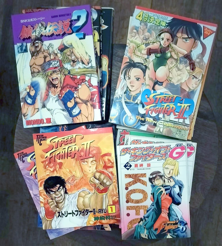 image for Lot of vintage 90s Japanese language manga, 19 books, Street Fighter, SNK