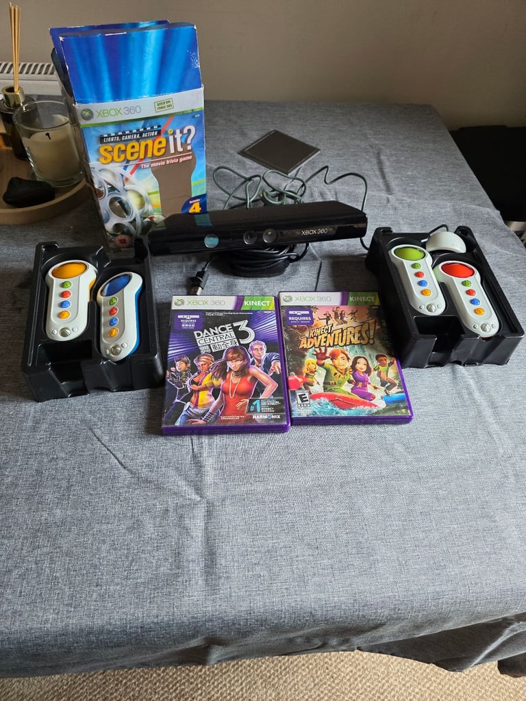 image for Xbox 360 Kinect with Scene it and games