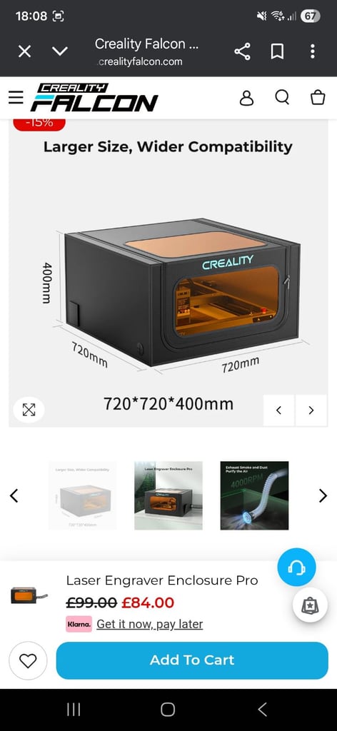 Creality 10w laser engraver.