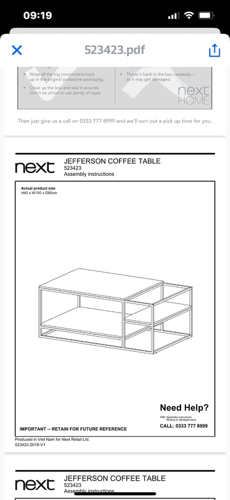 image for Next Jefferson coffee table