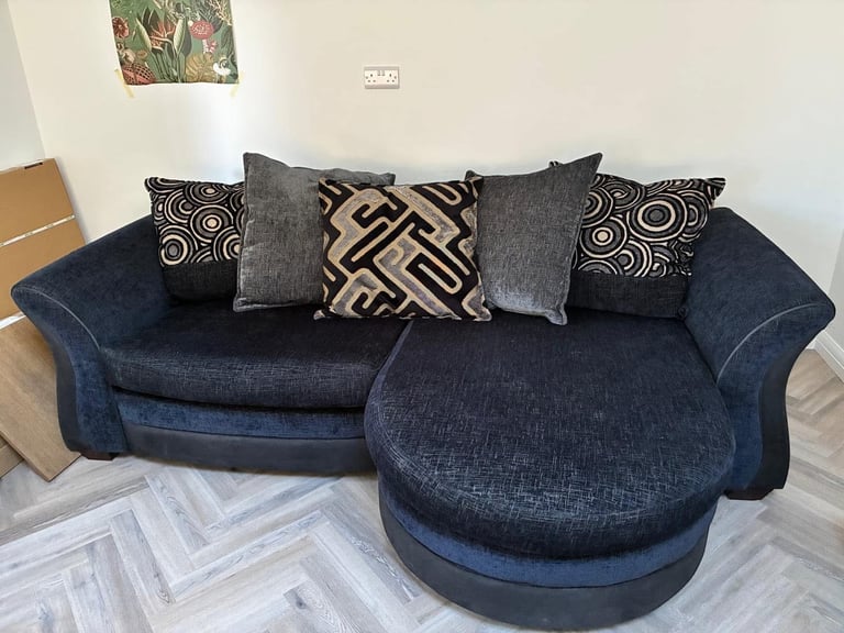image for Corner sofa and cushions can deliver 