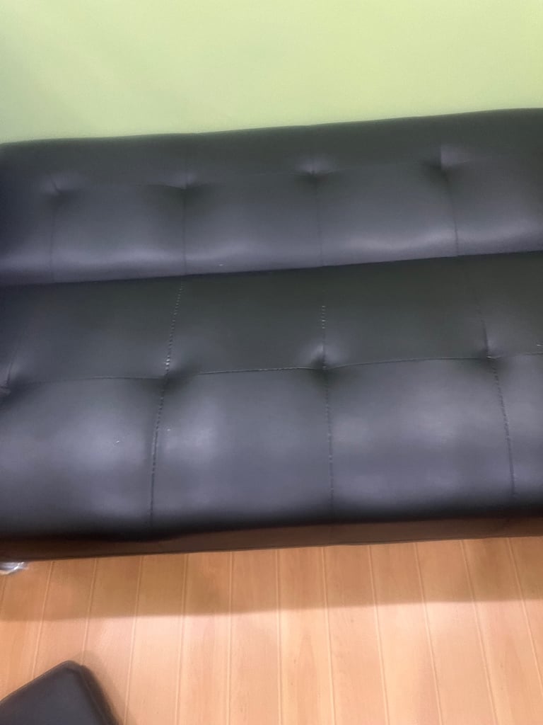 Leather couch sofa bed 