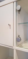 5 x 5 Kallax wall unit with cupboard and drawer inserts