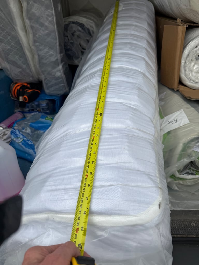King size unbranded sprung  mattress 150cm L NEW still rolled and sealed