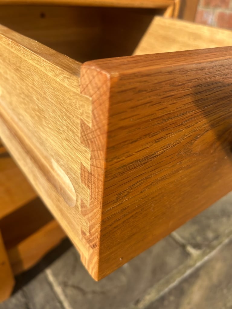 Rustic Solid Oak Side Table - Great Condition 