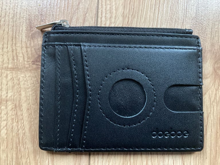 image for Apple AirTag Black Mini-Slim Purse for Cards Money Holder By Doeboe New 