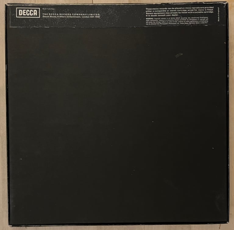 Verdi - Nabucco, Tito Gobbi 3 x LP box set Decca SET 298-300 1965 UK