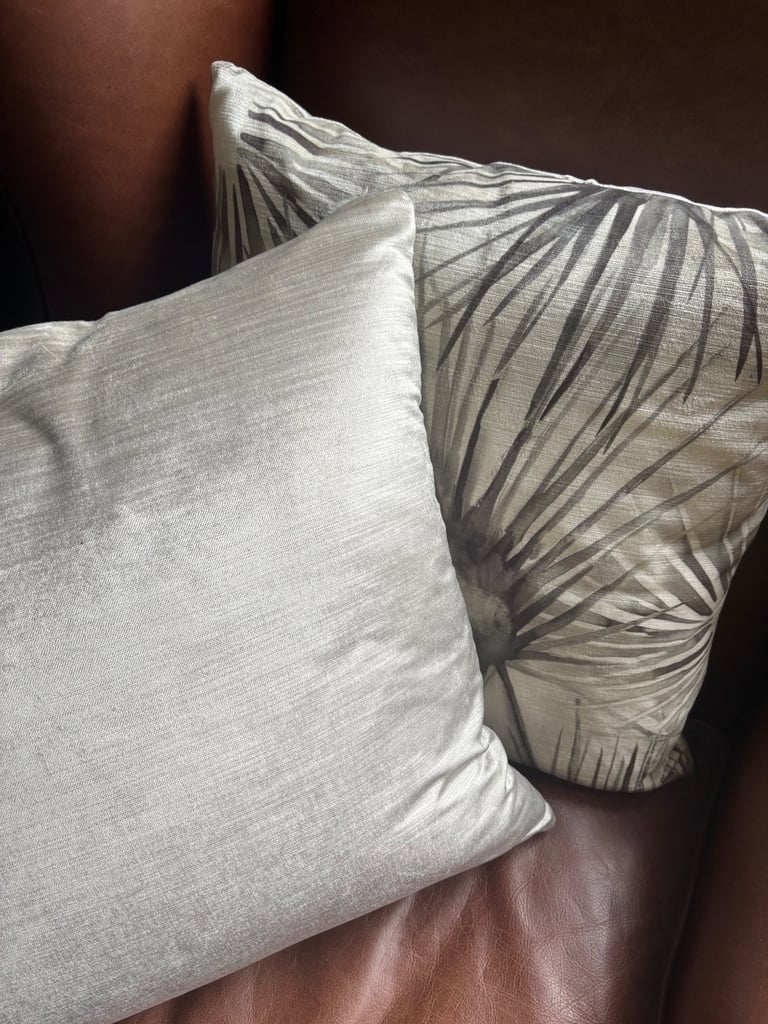 2 grey cushions