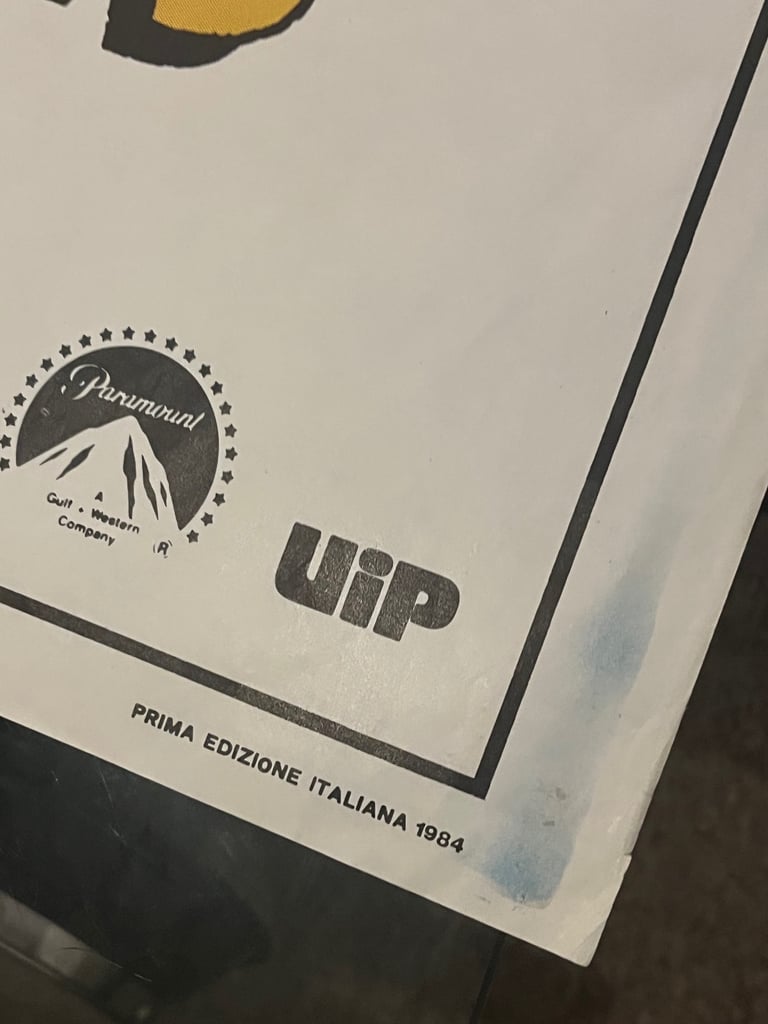 Very Large Italian Indiana Jones & The Temple Of Doom Movie Poster 1984