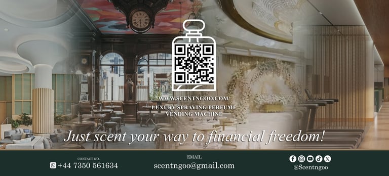 Spraying Perfume Vending Machine - Customisable Design, Smart Tracking and 10 Perfume Slots
