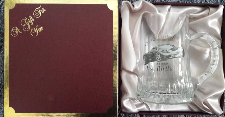 image for Tankard BRAND NEW – 18th Birthday Glass Beer Tankard in Gift Box – post or collect