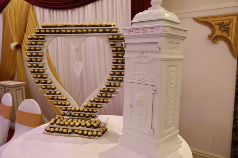 image for Ferrero Rocher Heart & Wedding Post Box Hire £199