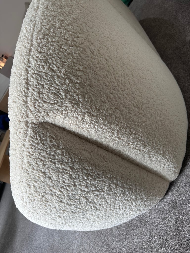 Boucle Cream cloud 3 seater sofa couch used