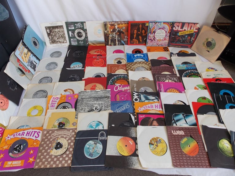 80 x 1970s 7 inch SINGLE VINYL RECORDS Lennon Wings Free Bay City Rollers Boney M