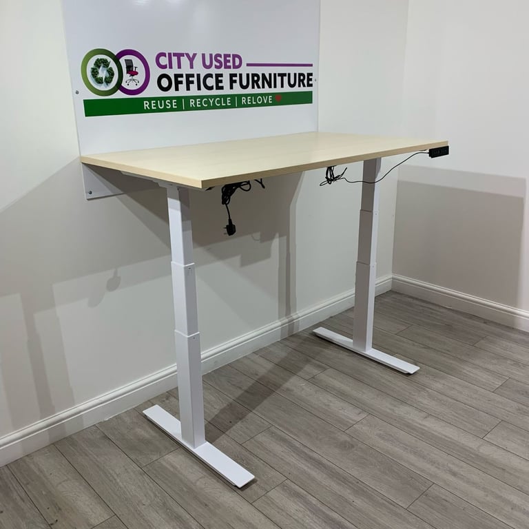Used Office Furniture! ♻️ Pro Electric Sit-Stand Desk, Dual Motor, Memory Settings