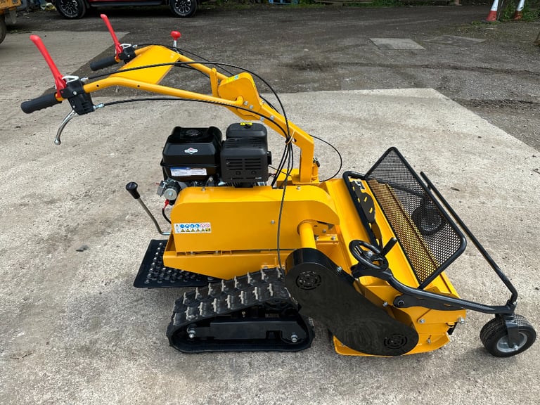 Brand New RAPTOR X Petrol Pedestrian Track Flail mower, tractor *** VIDEO *** Key Start 13.5HP