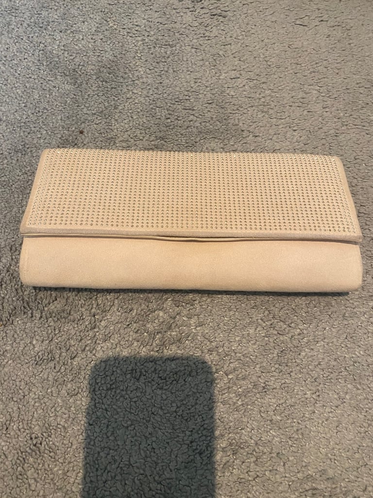 image for Kurt Geiger beige / gold clutch bag 