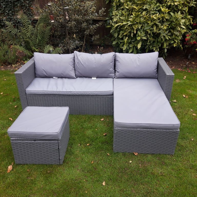 Garden sofa and stool