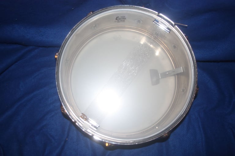 Vintage 1970s Beverley Chrome Snare Drum 14in x 5.1/2in for Drum Kit ~ Made In England ~ £75 ono