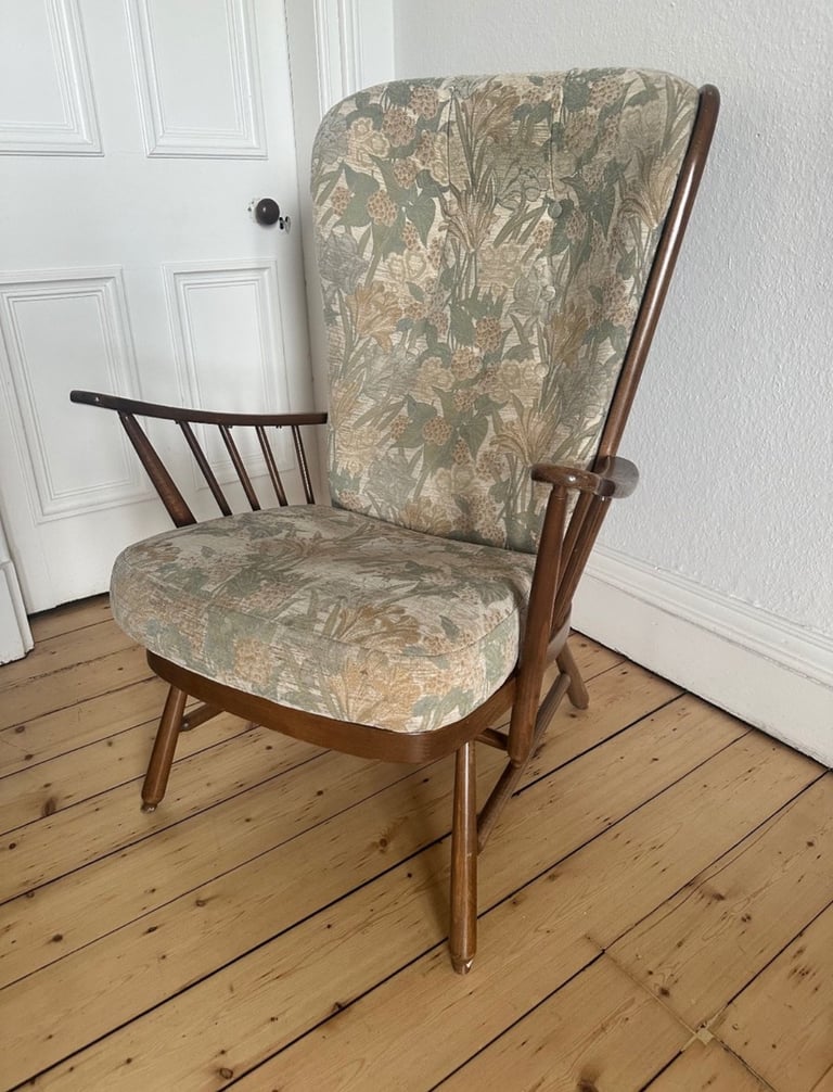 Vintage Ercol Evergreen Midcentury Cottage Style Armchair Retro