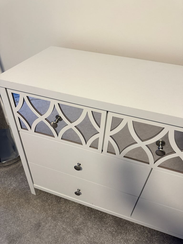 Wayfair IrisVibe 3+4 Drawer Chest of Drawers, White