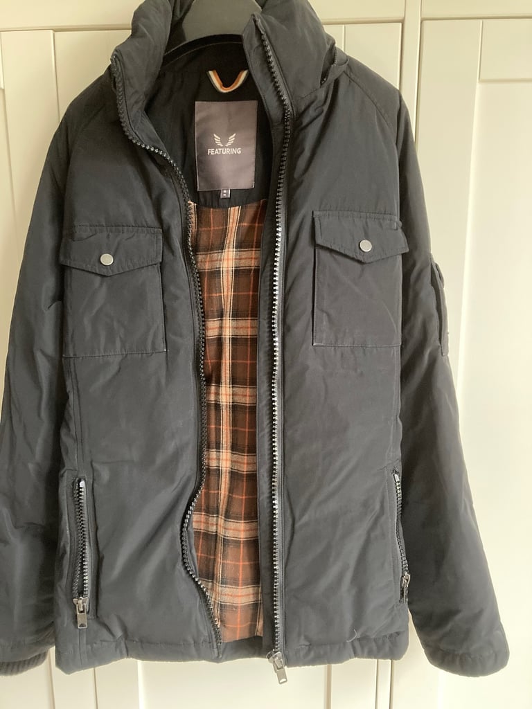 Black ladies parka with duck feather size 38