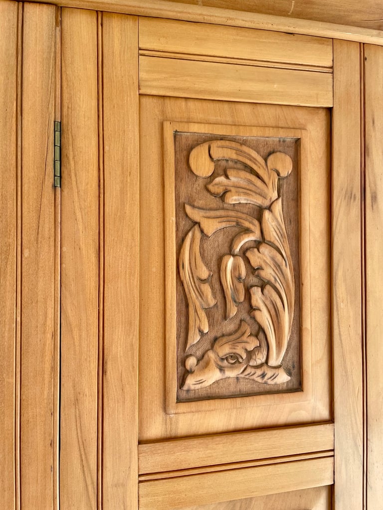 Satinwood Edwardian Wardrobe 
