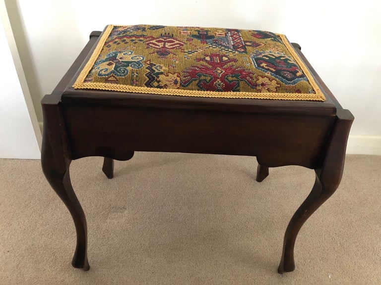 image for Vintage Piano Stool With Storage