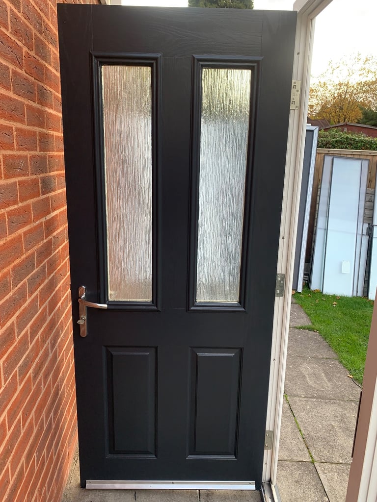 DOUBLE GLAZED COMPOSITE BACK DOOR IN ANTHRACITE GREY 92.5cm WIDE 207cm HIGH Can Deliver
