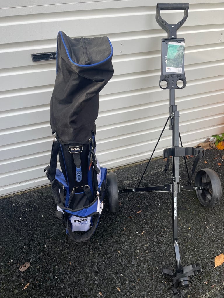 image for Full golf clubs , tees, balls, bag and trolley Good starter kit.