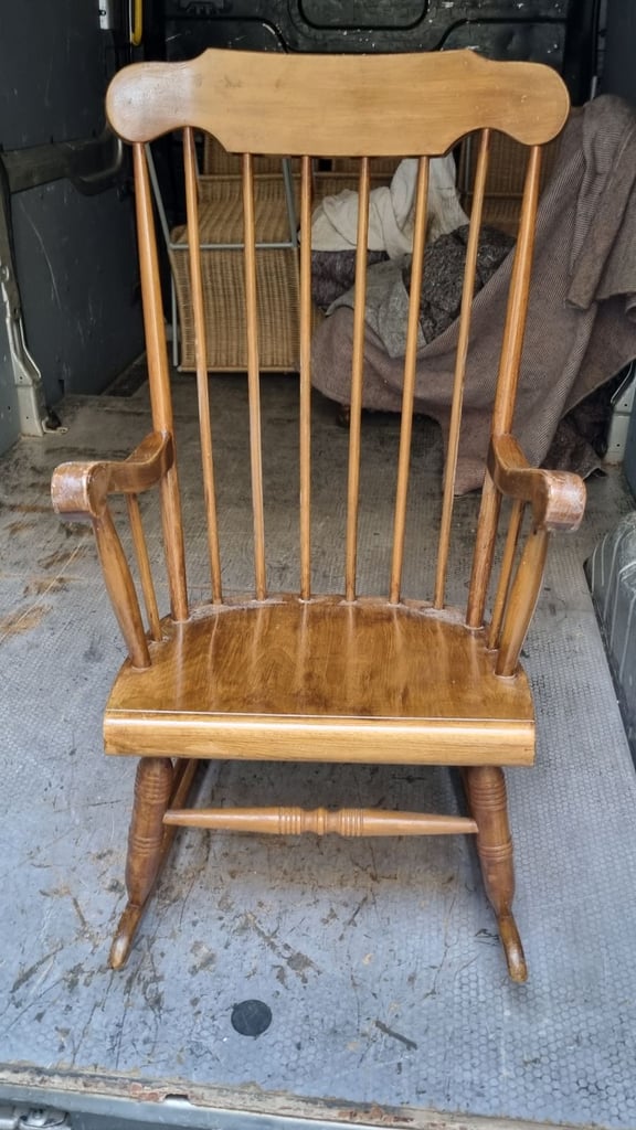 image for Beautiful large oak rocking chair 