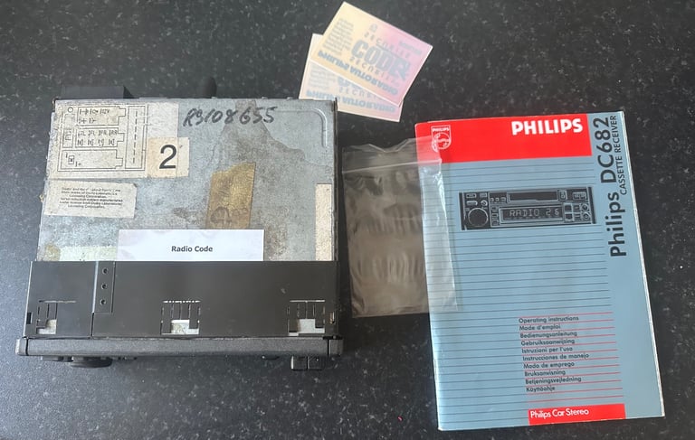 Used Philips DC682 Cassette Receiver Car Radio Vintage Retro Renault 5 gt raider