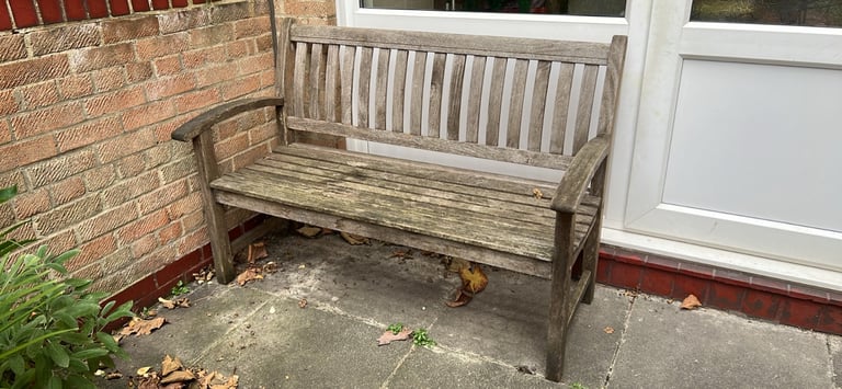 Wooden garden bench