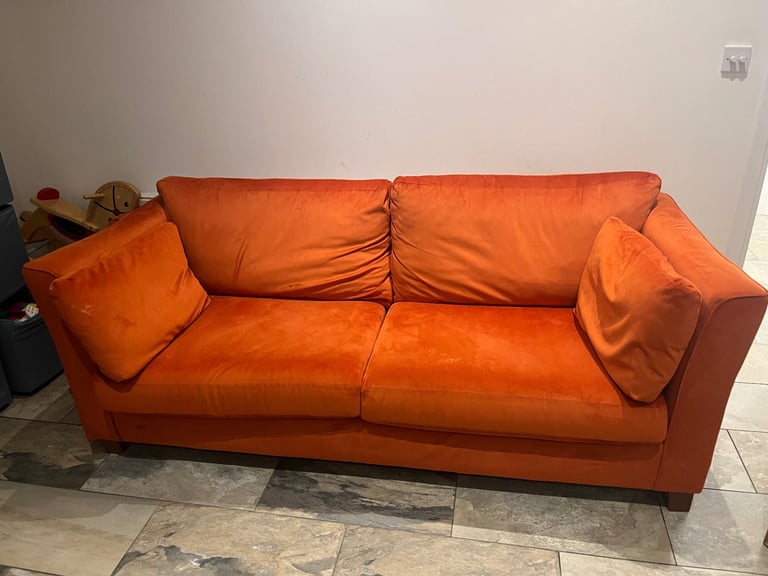 image for M&S Sofa in Burnt Orange 