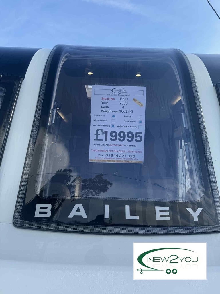 2020 Bailey Pegasus Messina 4 Berth ISLAND BED Caravan - STOCK NO E211