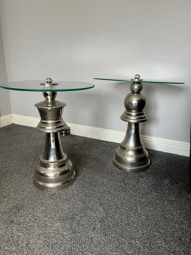 image for Two chess piece side tables