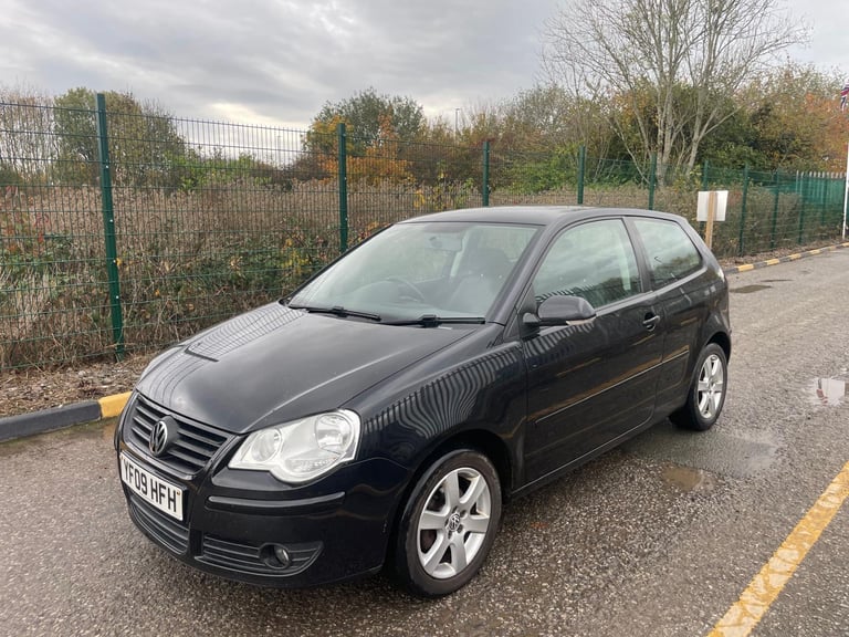 VW POLO 1.2 MATCH 09 REG BLACK 3 DOOR MOT SEPTEMBER 28TH 2026 FULL SERVICE HISTORY 48+MPG 