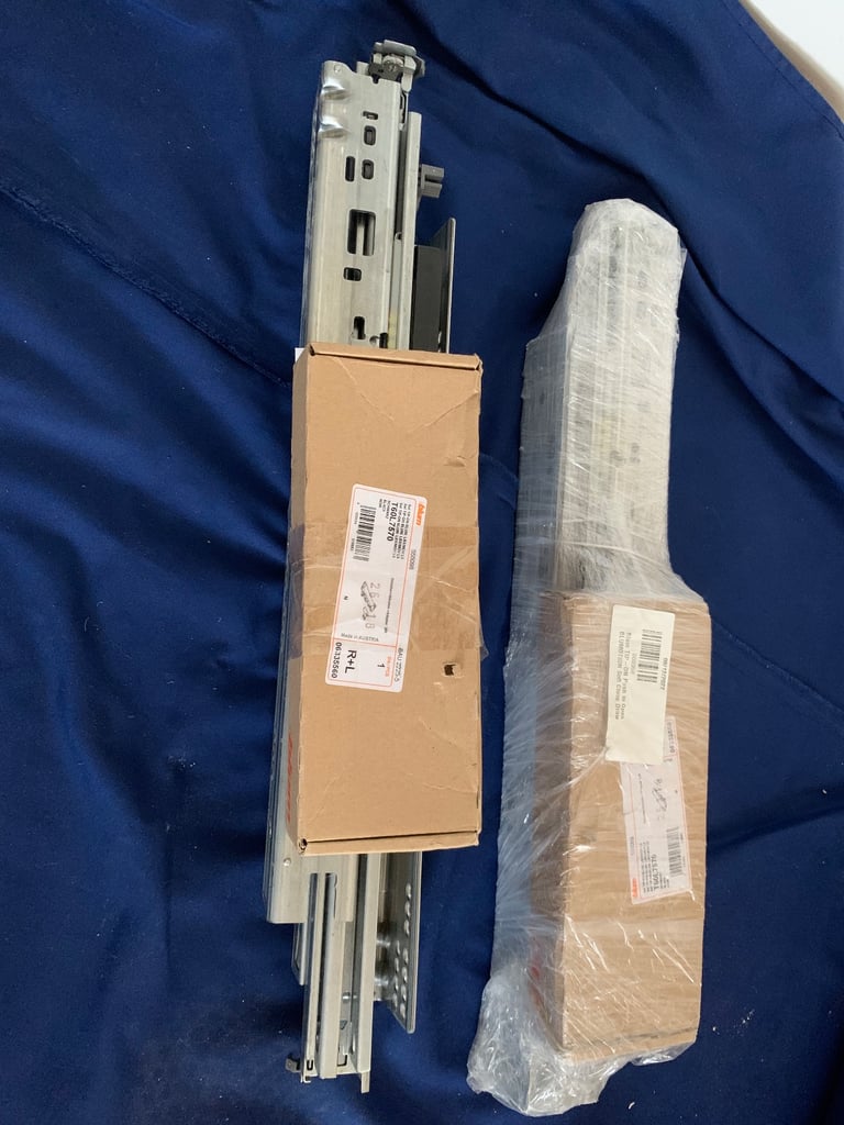 BLUM 500mm Push to open soft close draw runners - Brand new 