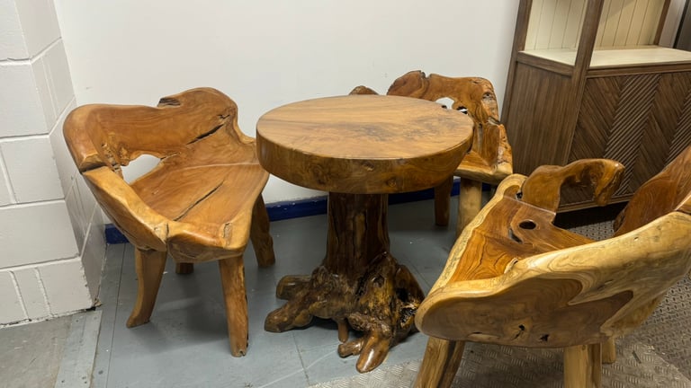 Teak wood table and chairs 