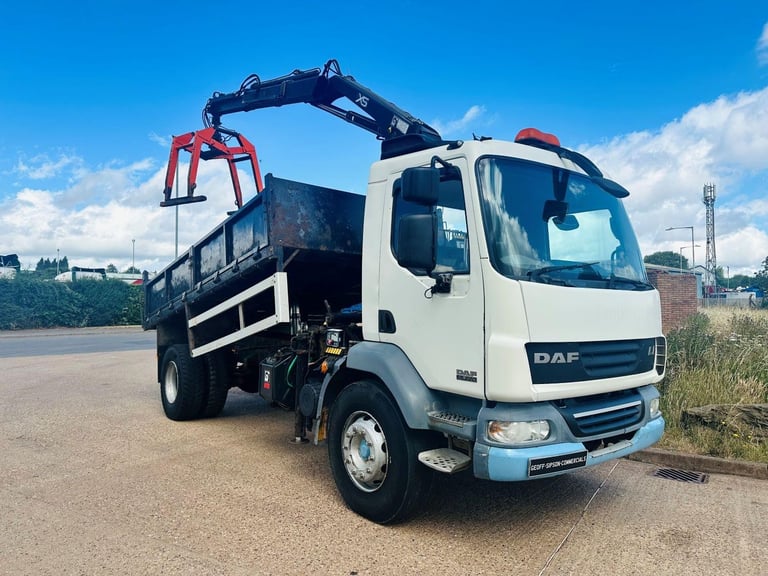 DAF LF 55 220 2008 (58) 18 TON TIPPER GRAB, HIAB 099 CRANE