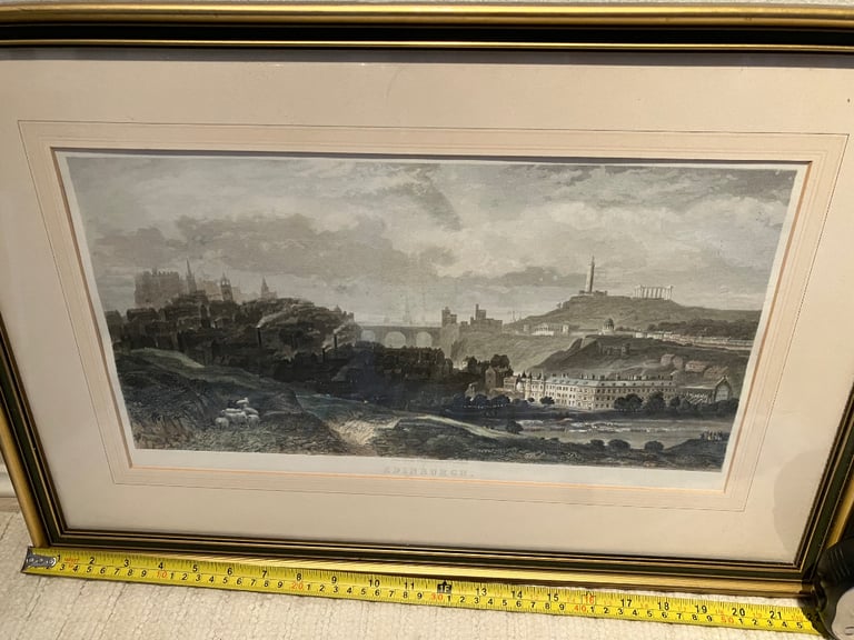 Small framed print of old Edinburgh 